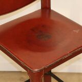 Matteo Grassi high stool in leather and metal