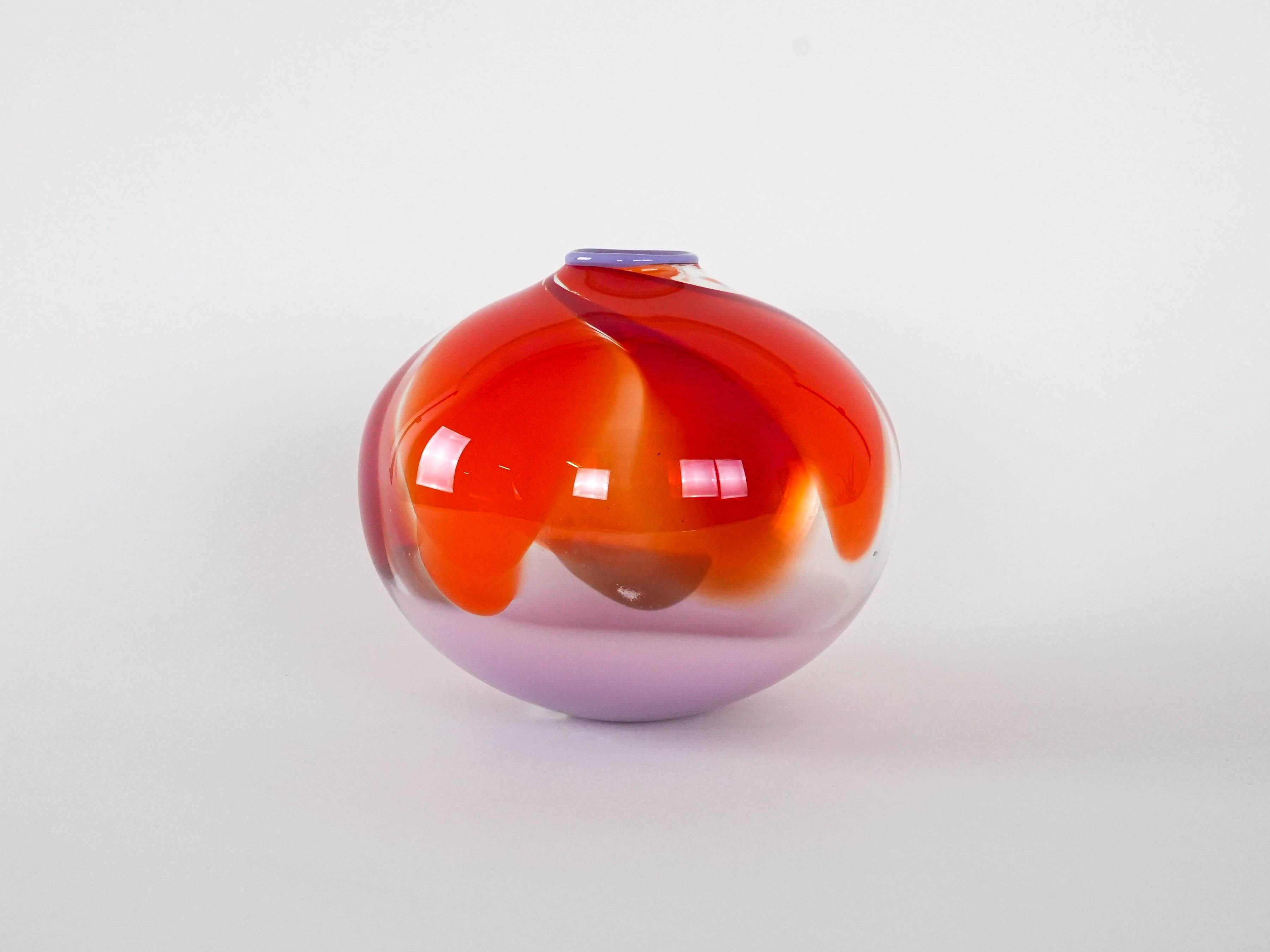 Vase, Murano glass, Italian design, 1960s, made in Italy