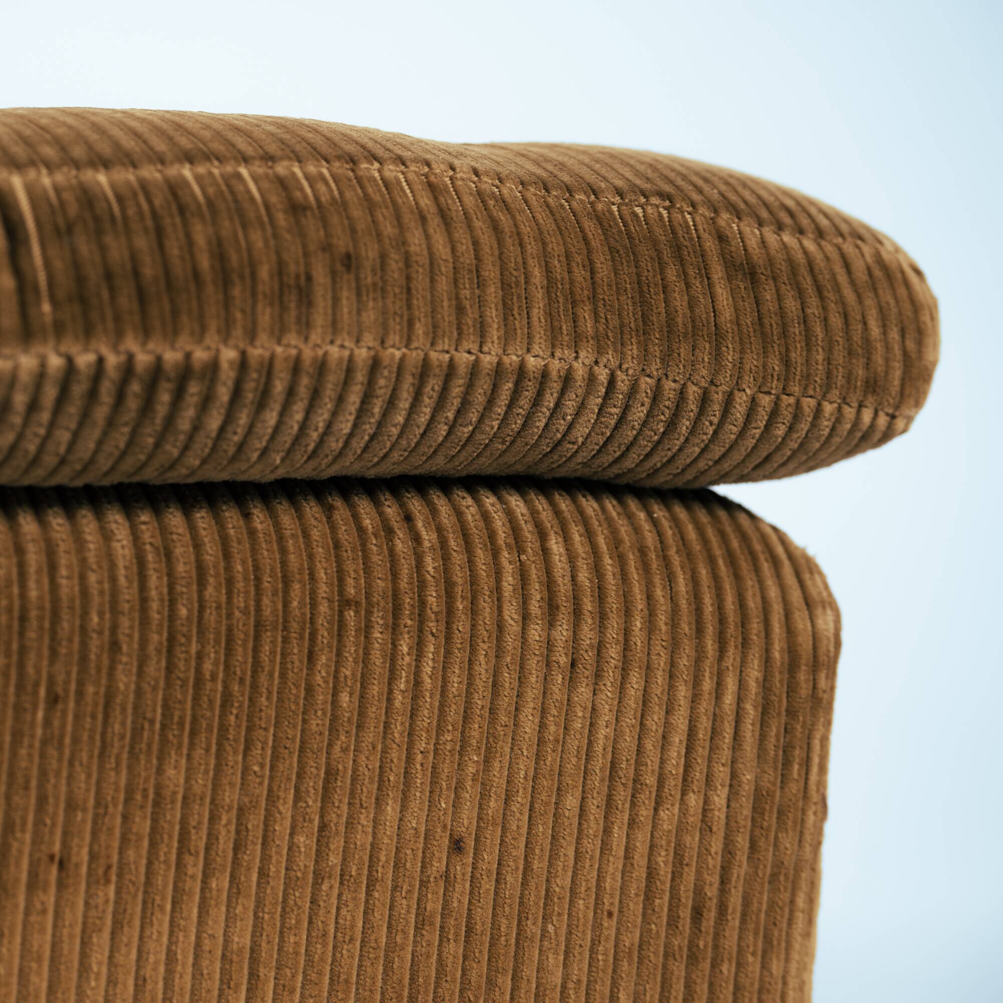 Pair of Modular Armchairs in Brown Corduroy by DUX, Sweden, 1970s