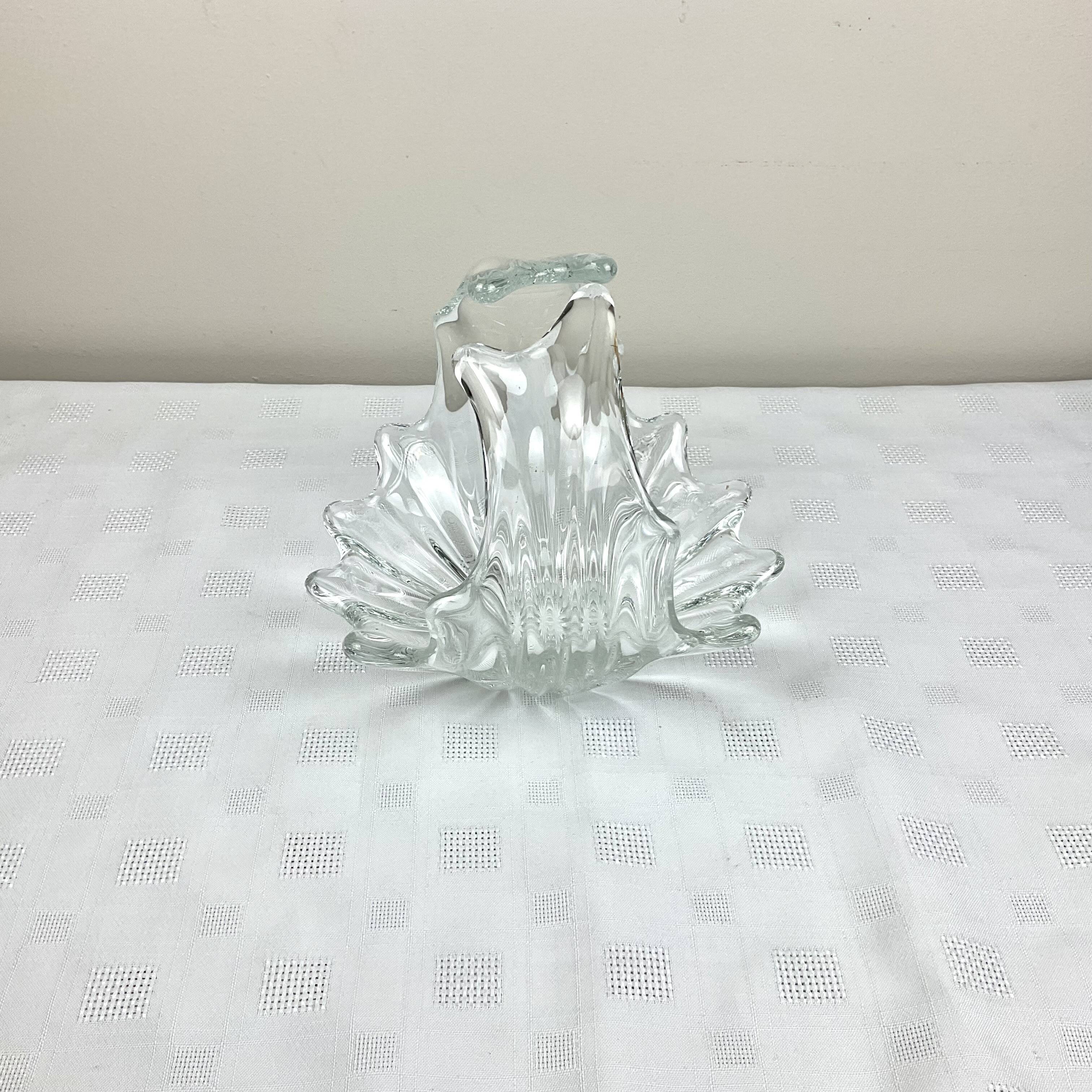 Vintage glass basket emptier