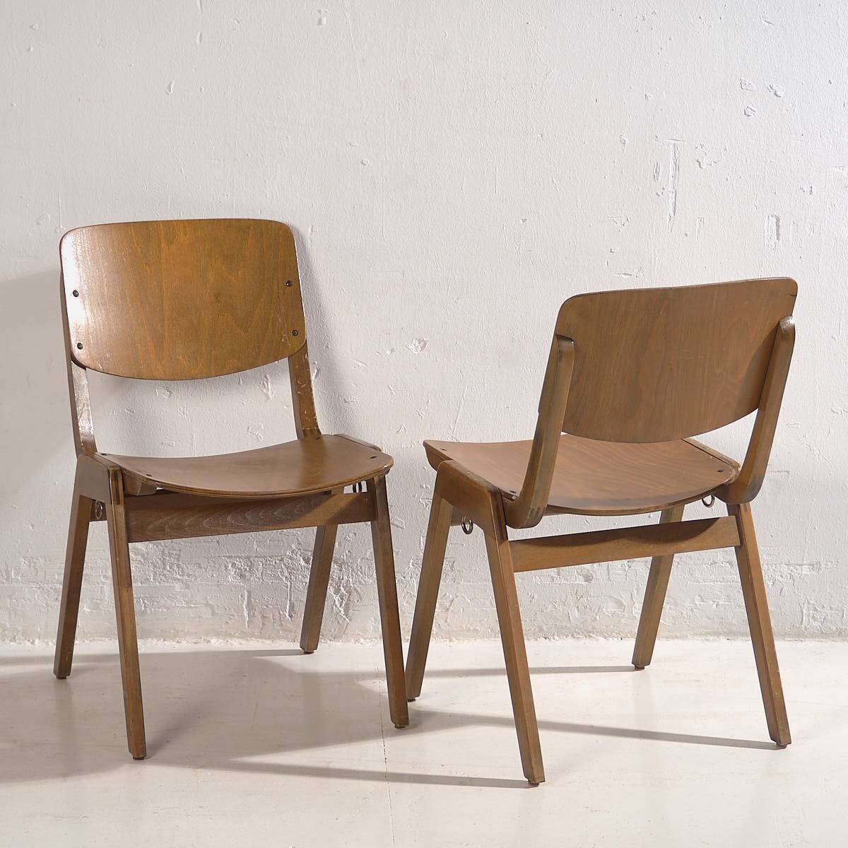 Chaises de salle à manger vintage Thonet (c.1950). Ensemble de 6 pièces