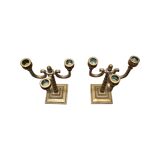 Old Dutch brass candelabras, 1920s