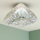Glass flush mount light for ceiling or wall