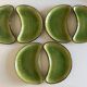 Set de 6 assiettes de terre vernissée verte Etienne Noël à Dieulefit 1950