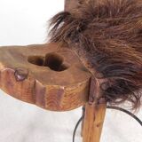 Set of 2 Spanish stools with cowhide, 1960s