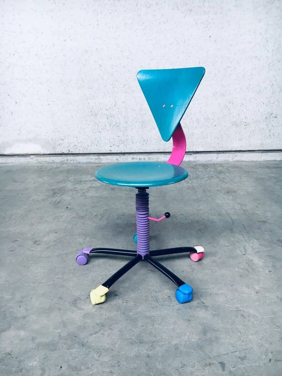 Colorful Desk Chair, 1980s