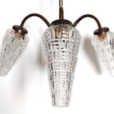 Tripod chandelier 50s tulip glasses