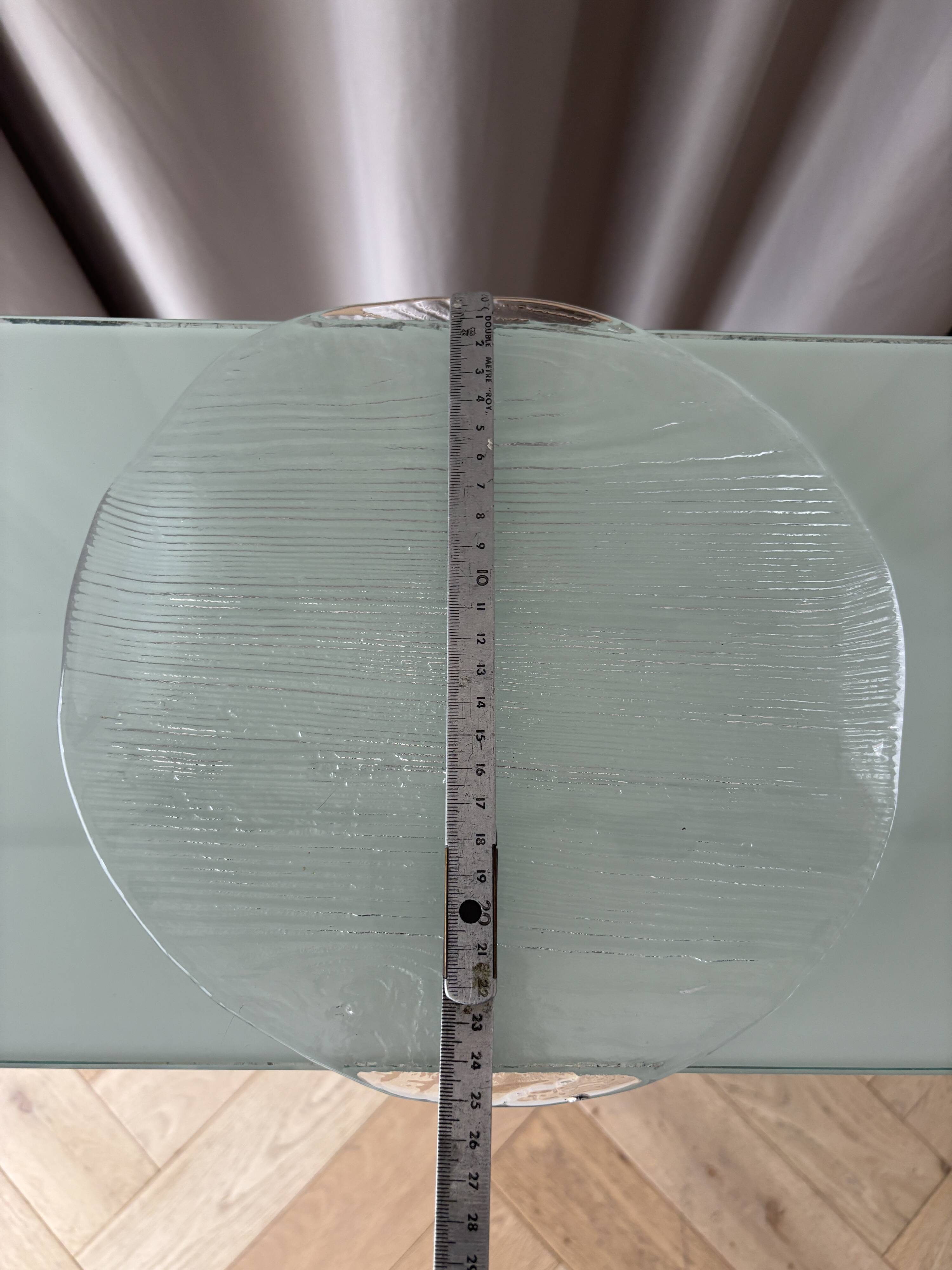 Textured glass plate "Bark" by Bengt Edenfalk for Skruf