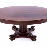Table - banc en acajou, Europe du Nord, vers 1900. Après rénovation.