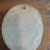 Oval frame with gold patina dried flowers