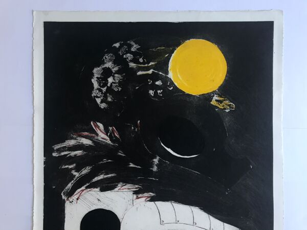 Emile marzé, sans titre, 1982. gravure originale signée au crayon