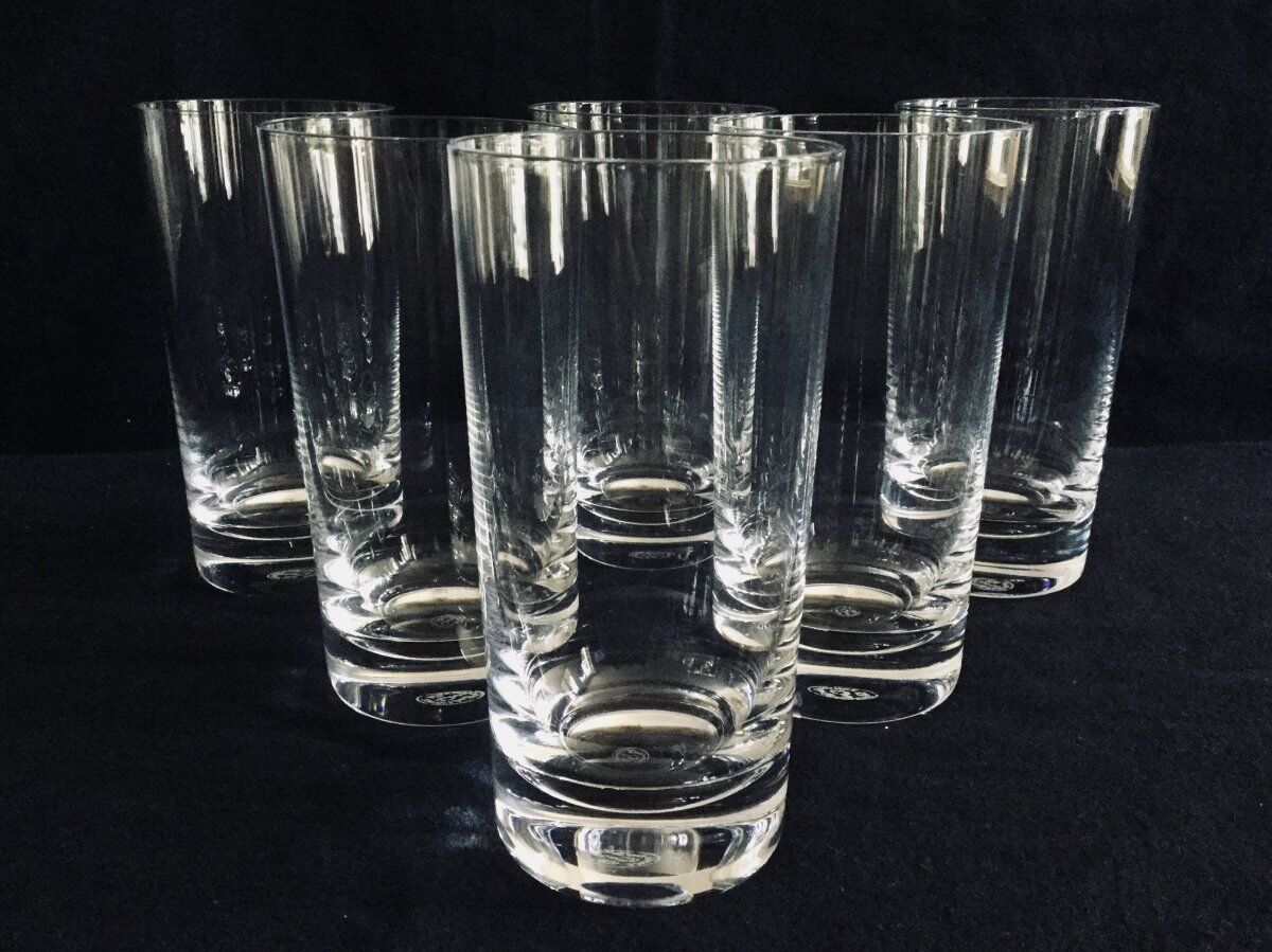 Set of 6 Baccarat crystal orangeade glasses