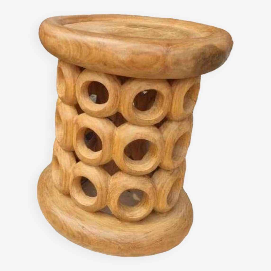 Lot de 4 Tabourets  Africains Traditionnels