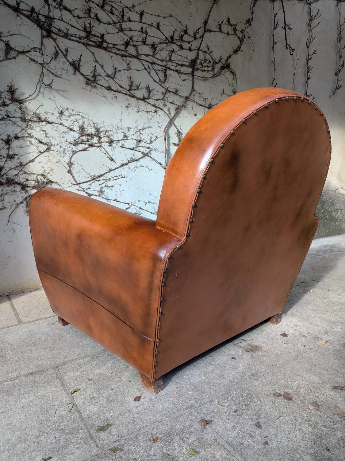 Fauteuil club en cuir
