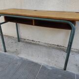 Hitler style 1960 double school desk with locker