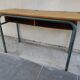 Hitler style 1960 double school desk with locker