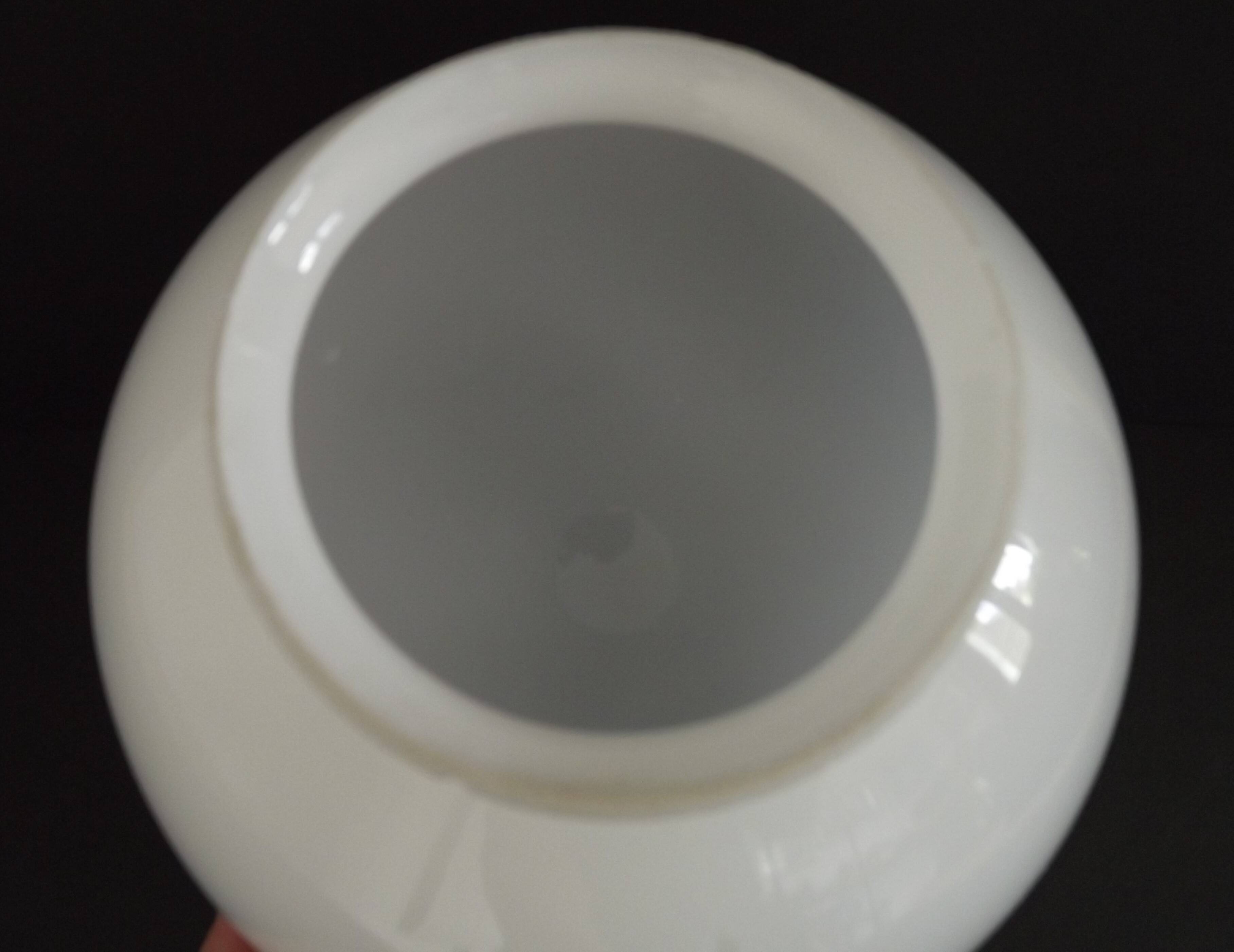 French vintage white opaque glass large replacement glass globe shade 204