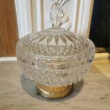 Chiselled crystal sugar box