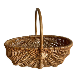 Panier osier et bois
