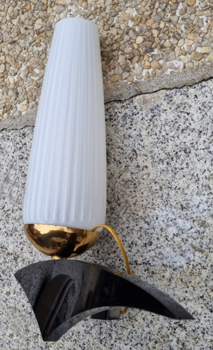 Pair of modernist wall lamps, vintage, 50s