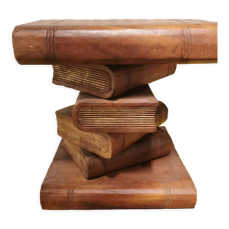 Tabouret trompe l'œil livres