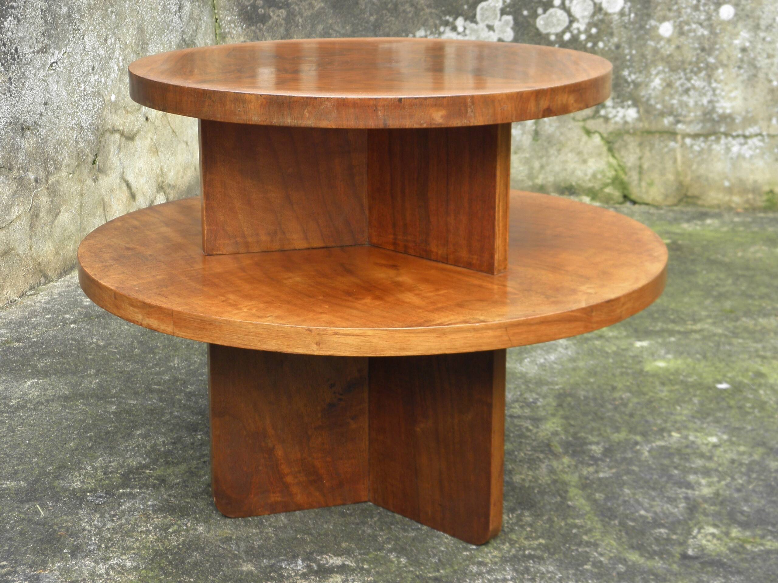 Table à thé Art Déco en noyer