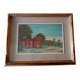 Landscape painting on tablet, 1950s, Italian school