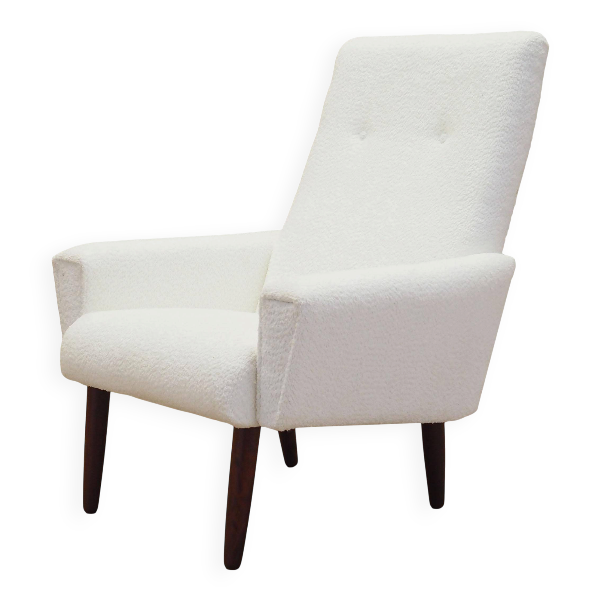 White armchair, Danish design, 1970s, production: Denmark