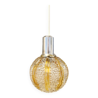 Small Danish hanging lamp in glass.