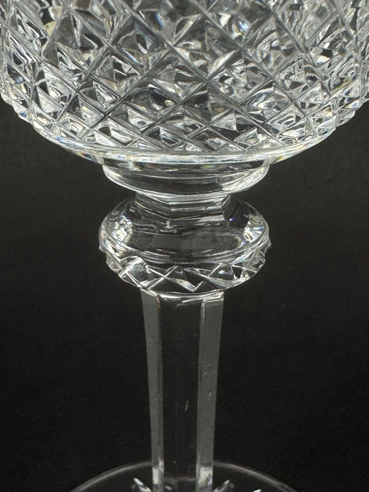 Saint-Louis, 6 cut crystal water glasses in the Tommy model, perfect condition.