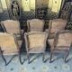 Suite of 6 Louis XV style chairs in canning