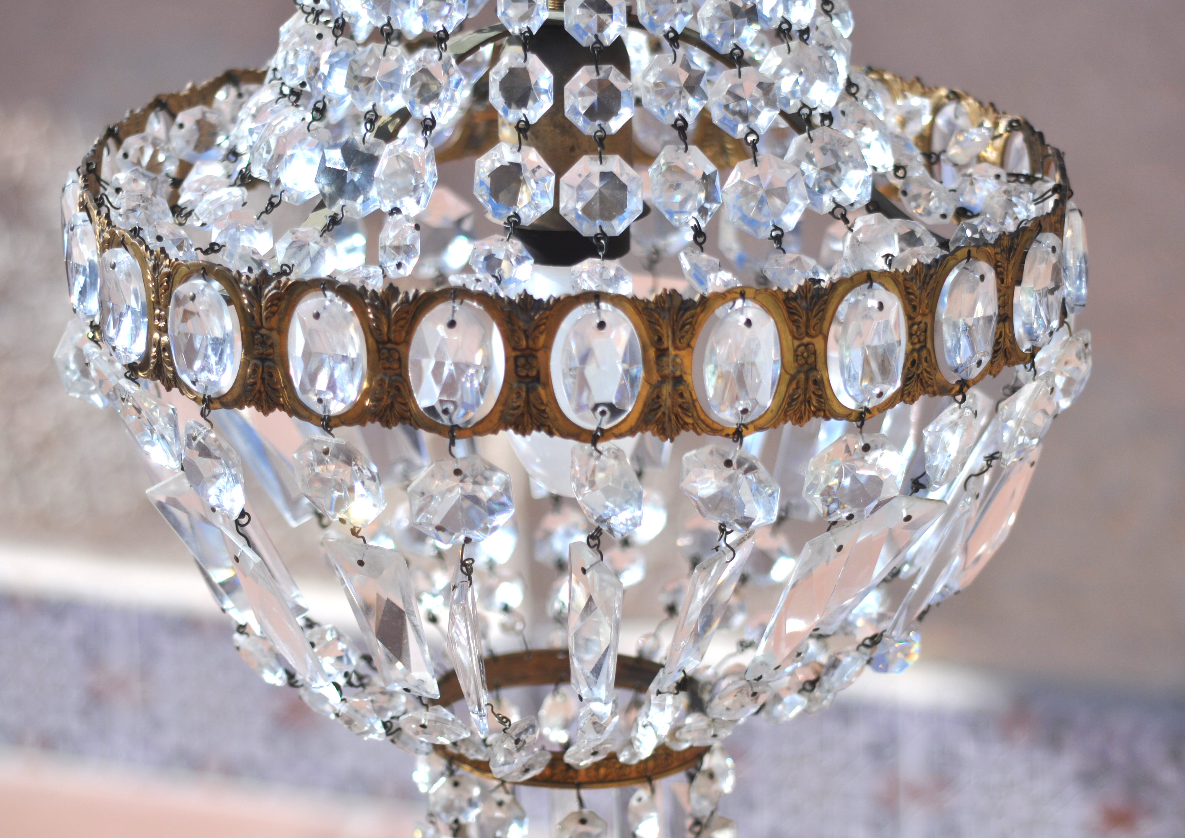 Hot air balloon chandelier, stamps