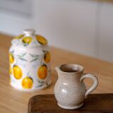 Little speckled ceramic milk jug - height 9.5 cm