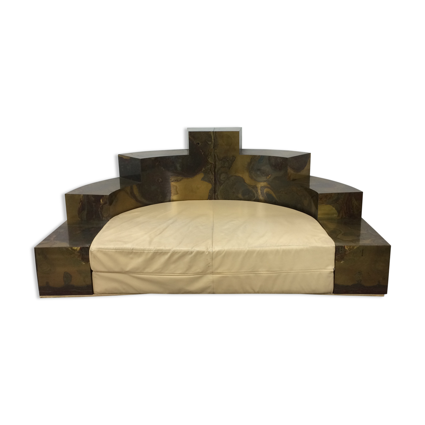 Sculptural brass sofa 70s