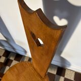 Pair of vintage chalet chairs in solid oak