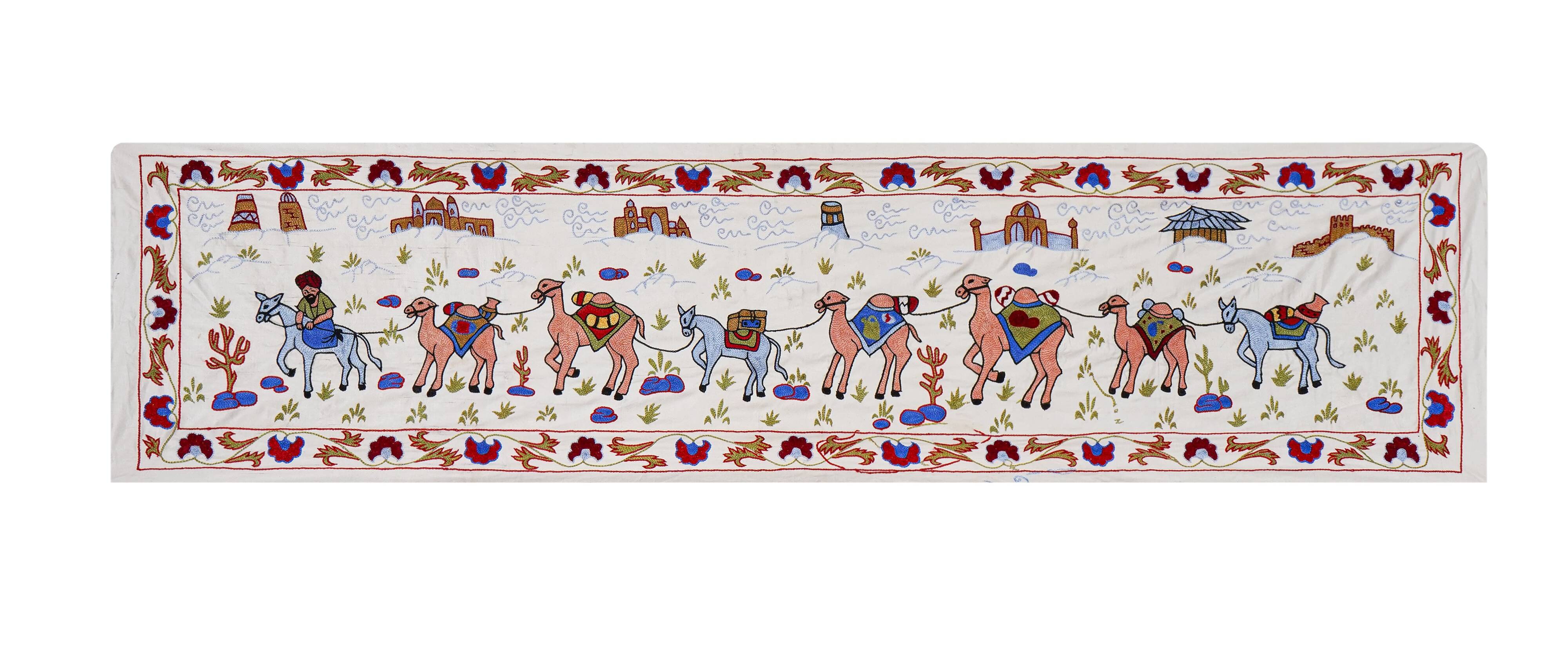 Hand-knotted rug, vintage Turkish rug 50x186 cm