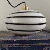 Spiral glass pendant light