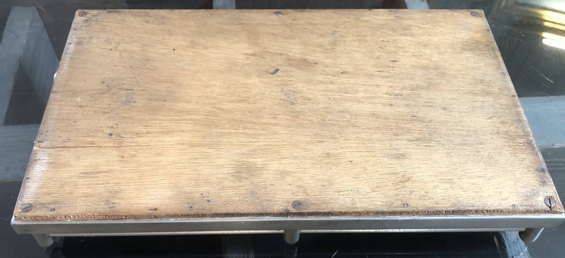 Plateau à service Art-Déco – Peinture sous verre & nacre