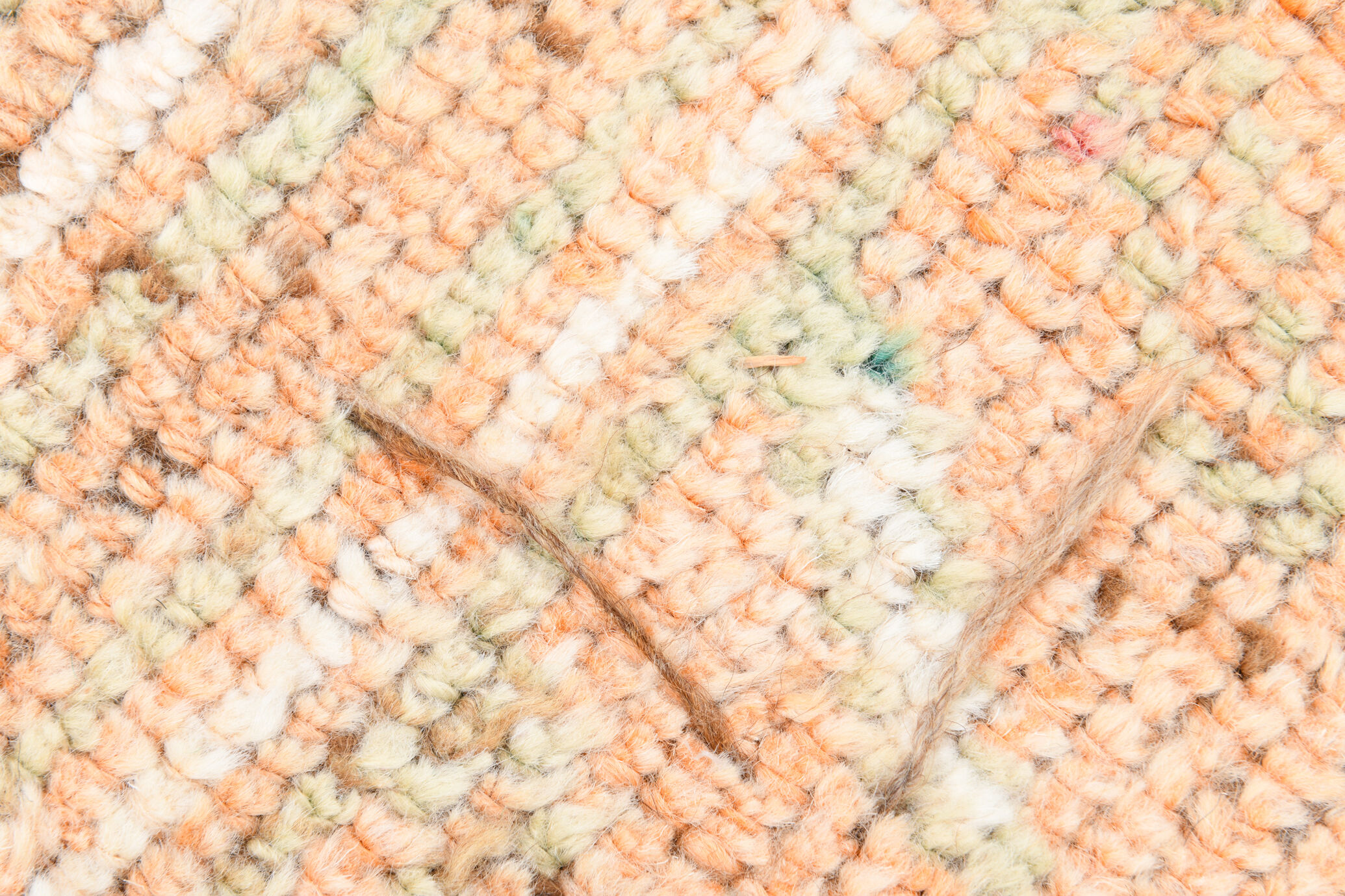 3x12 pale orange herki runner rug 99x380cm