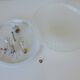 Vintage wall sconce flush mount ceiling light ice glass light fixture 1980s