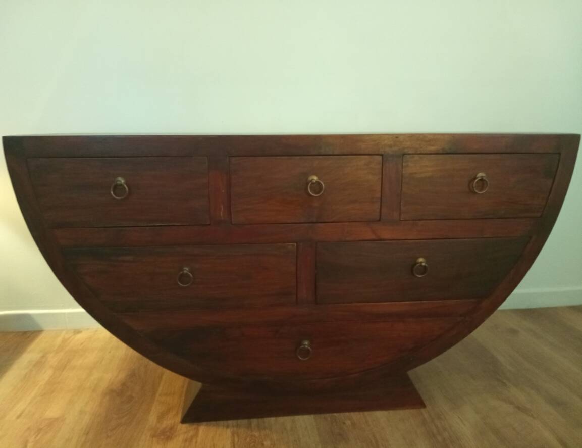 Half moon chest of drawers