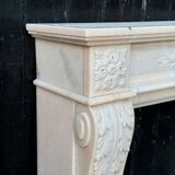 Louis XVI Style Fireplace in Pink Marble Circa 1980