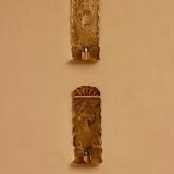 A pair of Swedish brass wall sconces from the mid-century.