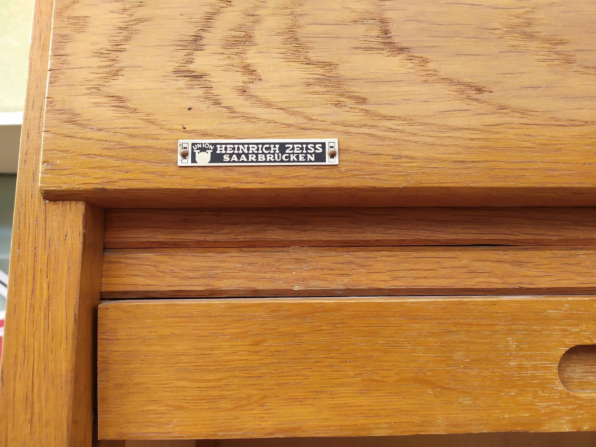 Large Wardrobe Secretary Curtains Wood Storage Vintage Year 50 60