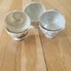 6 antique coffee cups in pearlescent porcelain