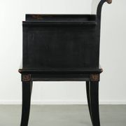 Black wooden chair / side chair from the 20th century in Asian style