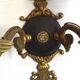 Pair Of Lucien Gau Style Double Swan Wall Lights With Opaque Glass Shades