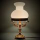 Tripod table lamp - Gilded bronze, opaline - 50s - France