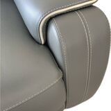 Gray leather sofa