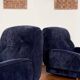 Pair of vintage 70s velvet armchairs